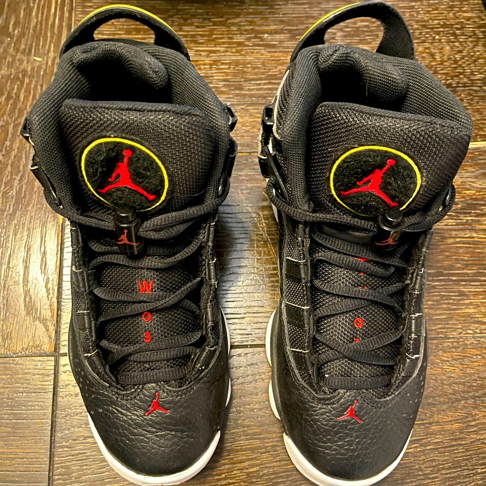 Nike Air Jordan 6 Rings 322992-071 Basketball Dunks Black Red